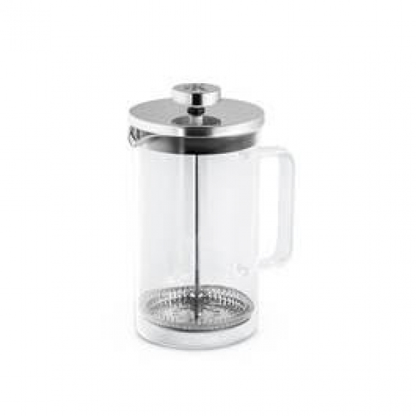 Cafeteira em vidro borosilicato e aço inox